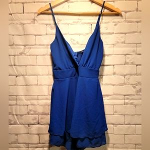Fashion Nova Blue Romper
